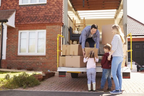 Secure moving van in Ruislip handling furniture and boxes
