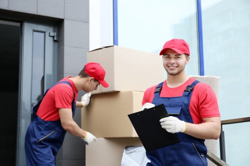 Removal van loading boxes in Ruislip for a local move