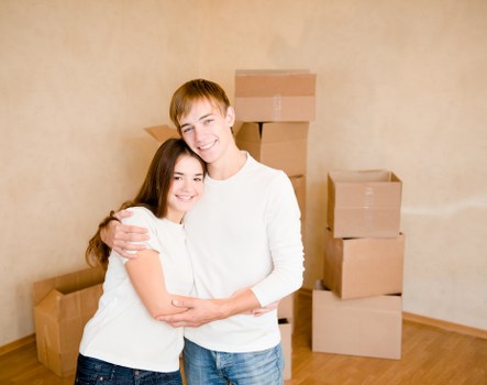 Staff handling items carefully during a removal van operation
