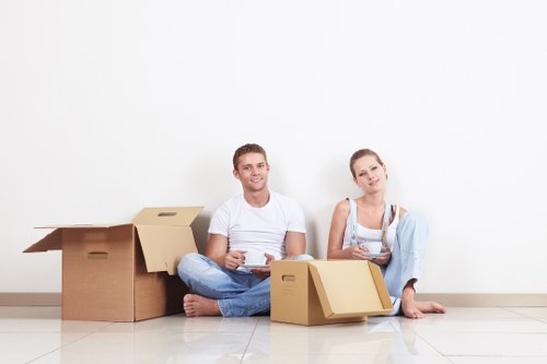 Moving boxes and household items with a man and van in Ruislip