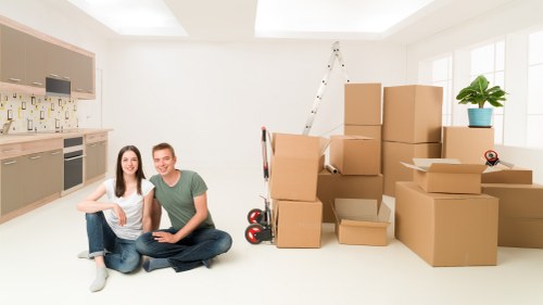 Student boxes and furniture ready for collection and delivery