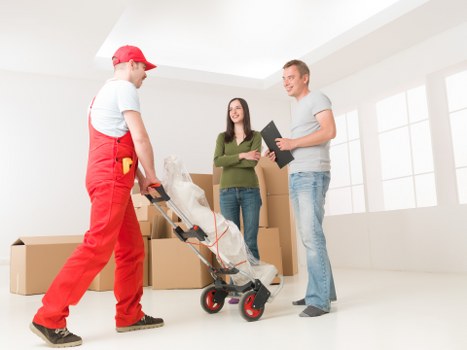 Business move checklist and packing materials for office removals