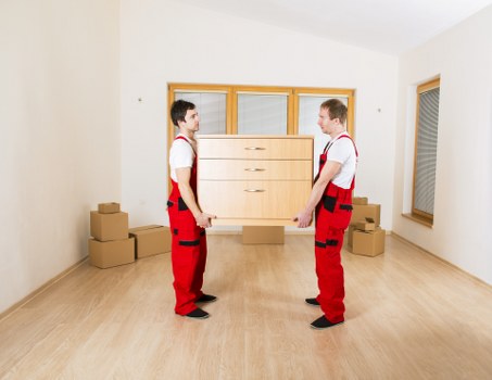 Professional removal van service in Ruislip on a residential street